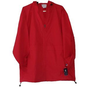 .82 SHOW. Champion Men Hooded Stadium Full Zip Jacket Windbreaker (Xlarge - Red)